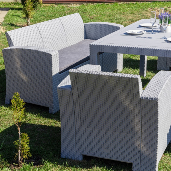 Комплект Royal Family GRAND LANA LUX DINING XL светло-серый